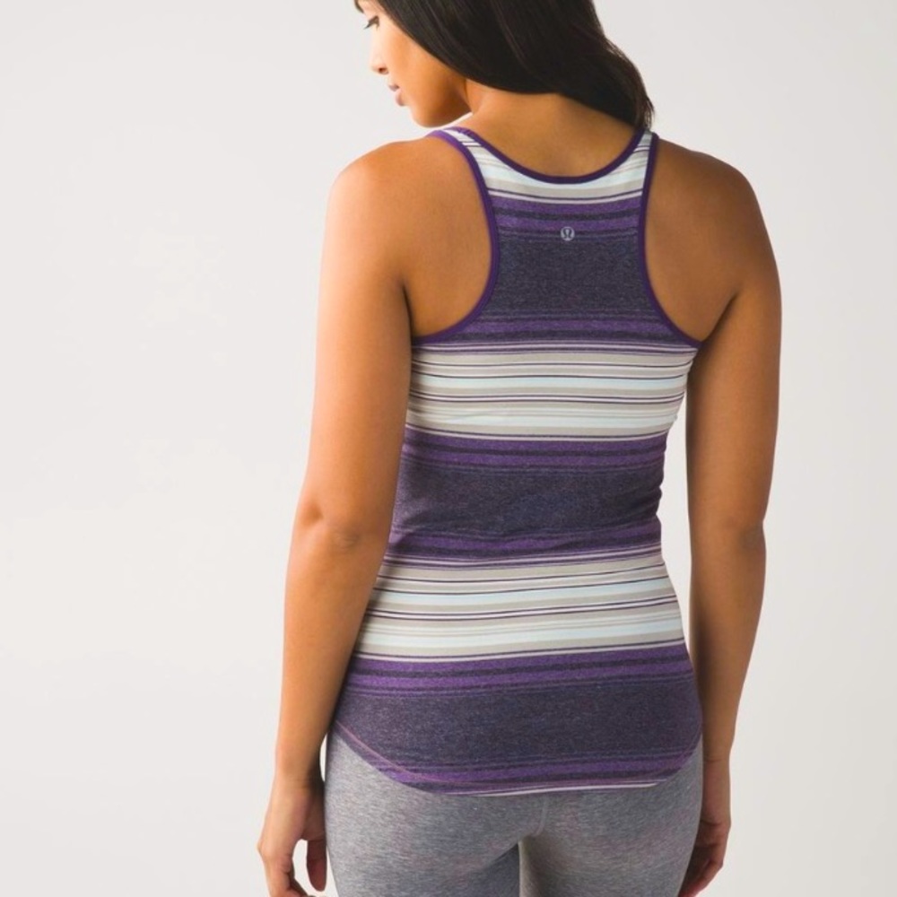 Lululemon Refresh Racer Stripe Tank Top Size 8